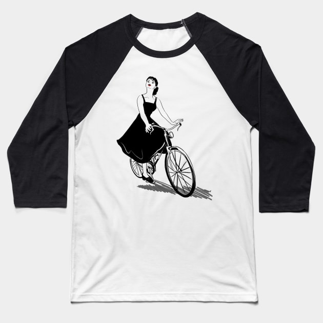 Audrey Hepburn Baseball T-Shirt by Vivian Loh 